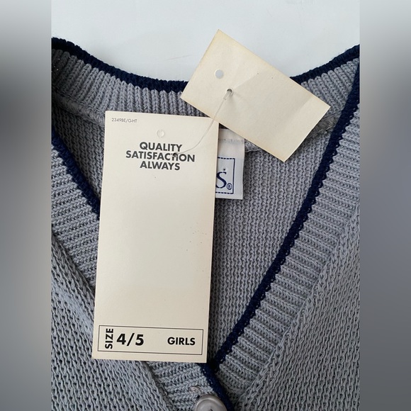 Vintage Basic Editions Little Girls Sweater Cardigan size 4/5 NWT - Picture 6 of 9